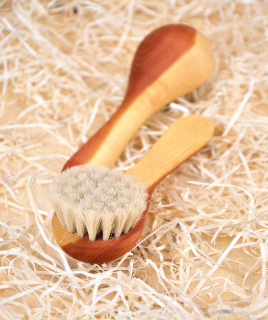 Pareja de Cepillos de madera para masaje facial | Naos