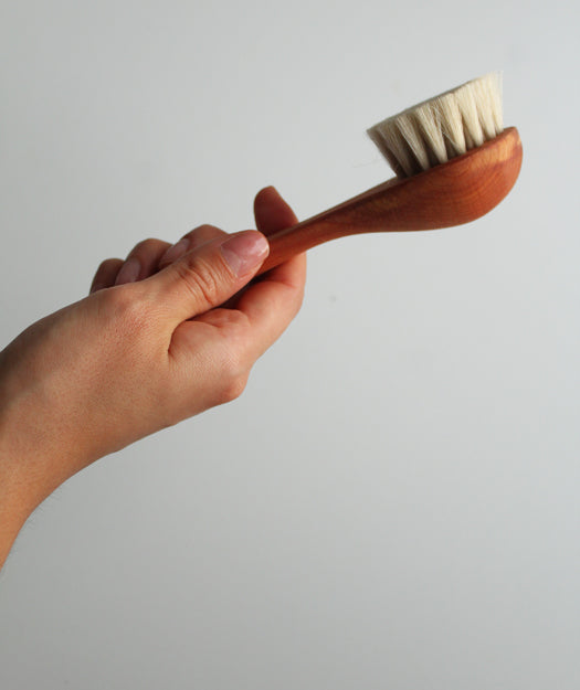 Pareja de Cepillos de madera para masaje facial | Naos