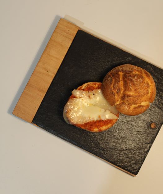 Tabla de pizarra y madera | Ŝtono