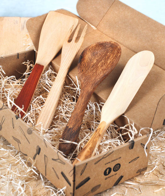 Pack de Utensilios de Cocina | Sartén + cucharón + tenedor + repostería