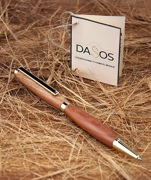 Bolígrafo de Madera | Slim dorado - Dasos productos naturales