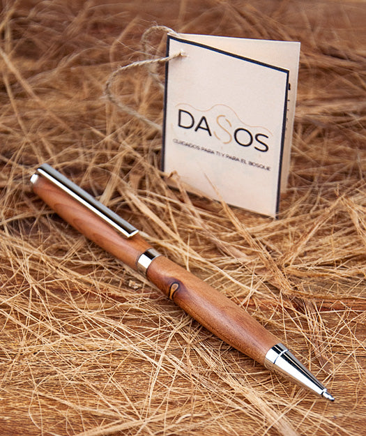Bolígrafo de Madera | Slim plateado - Dasos productos naturales