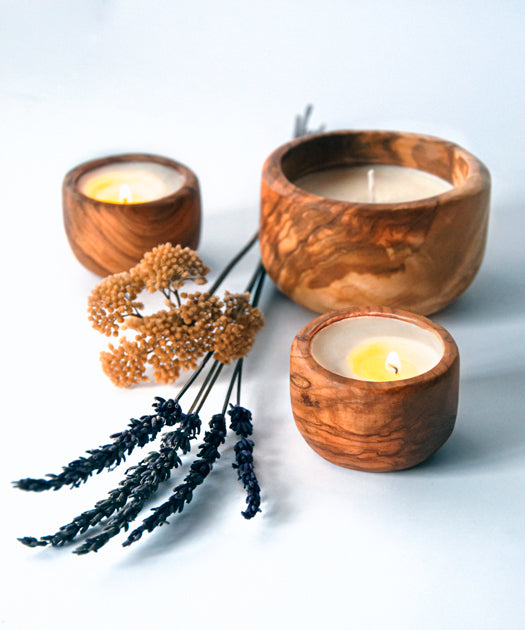 Vela cuenco de Madera | Lumo