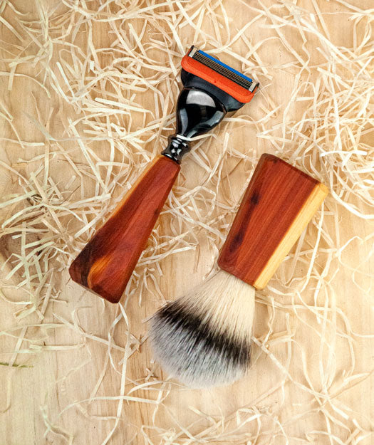 Brocha + cuchilla de afeitar de Madera | Razilo
