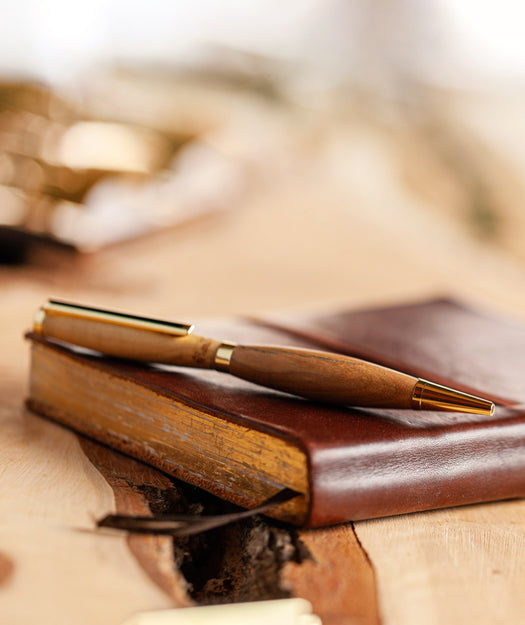 Bolígrafo de Madera | Slim dorado - Dasos productos naturales