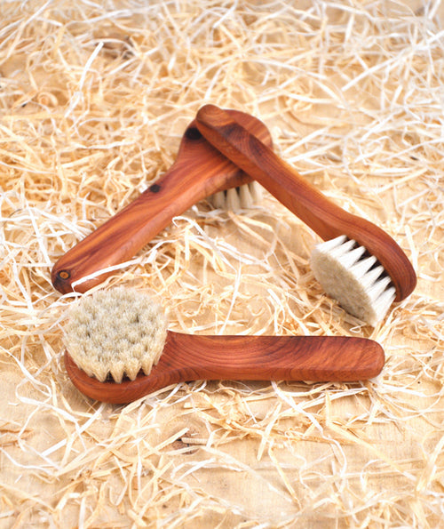 Pareja de Cepillos de madera para masaje facial | Gida