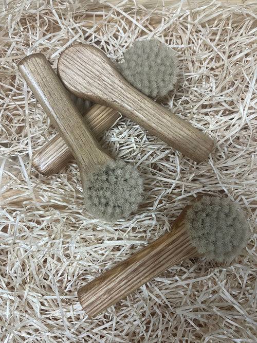 Pareja de Cepillos de madera para masaje facial | Gida