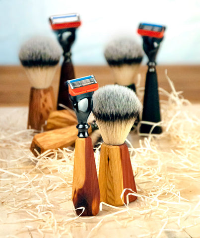 Brocha + cuchilla de afeitar de Madera | Razilo